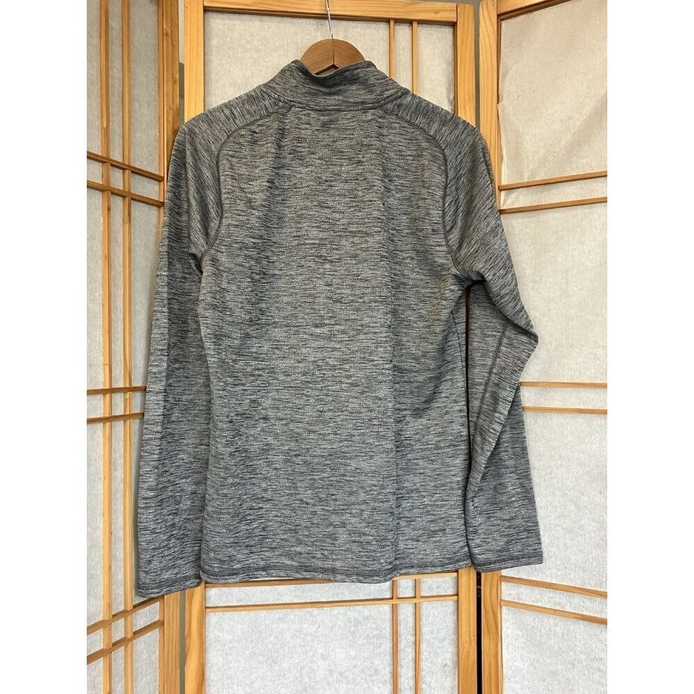 Zella Heathered Gray Athletic Quarter Zip Athletic Top Medium Running Outdoors - Picture 5 of 7